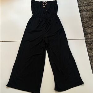 No Boundaries Black Strapless Jumpsuit